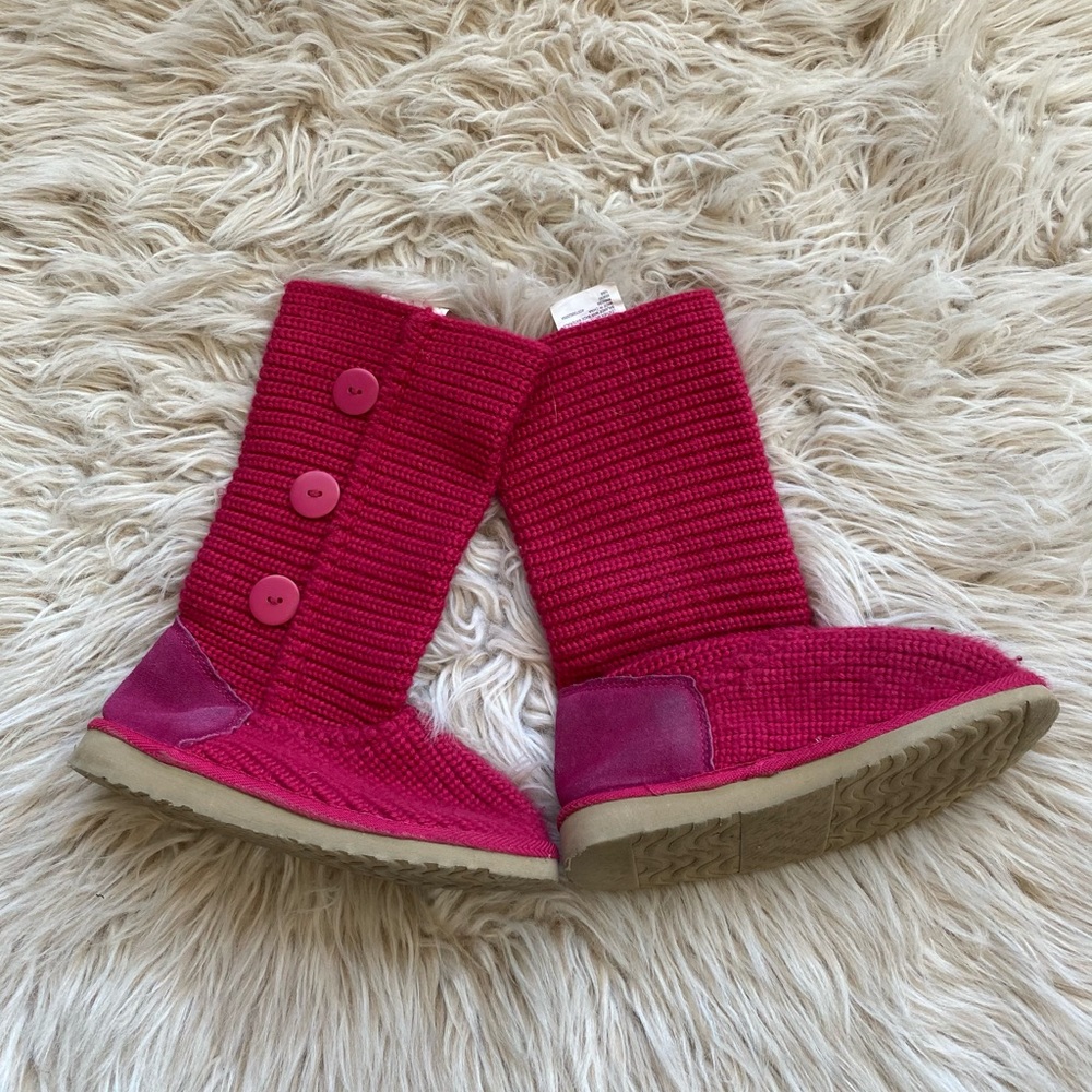 Kids cute boots pink size 2